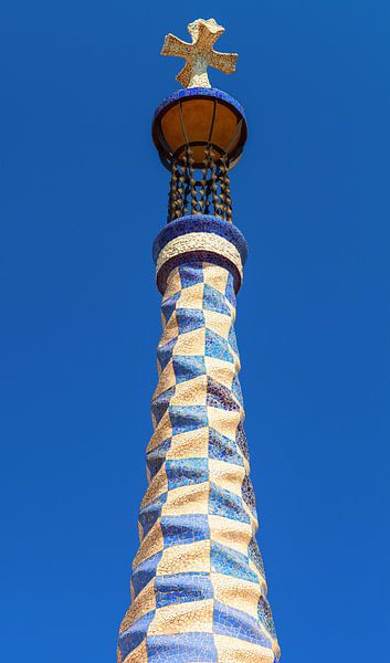 Park Guell's dak mozaïek fragment van Yevgen Belich