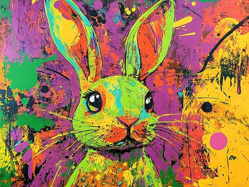 Garden Rabbit | Cheerful rabbit with eyes