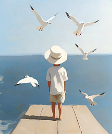 Der kleine Junge am Meer