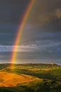 Regenbogen über Pienza, Toskana, Italien von Henk Meijer Photography Miniaturansicht