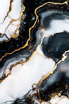 Abstract marmerdesign met goud van Imperial Art House