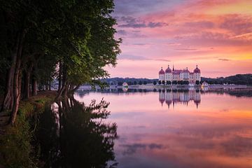 Kasteel bij zonsondergang van PixelDynamik