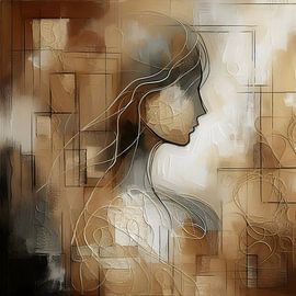 Brown Drawing by FoXo Art