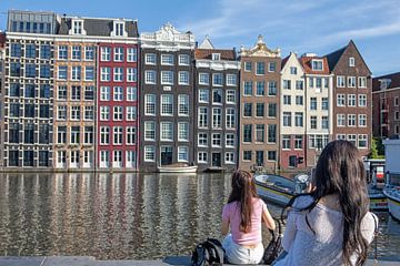 Fotoshoot op het Damrak in Amsterdam