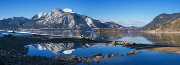 lake walchensee panorama with view to herzogstand mountain by SusaZoom