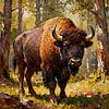 Faune sauvage - Une grâce indomptée - Bison 1 sur Johannas Art Creations