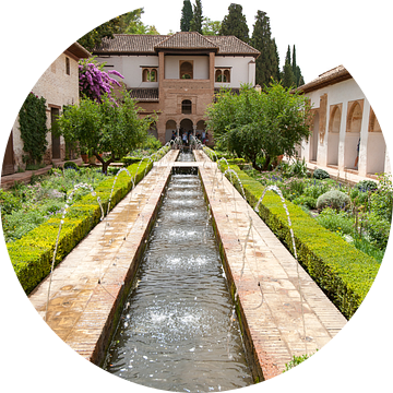 Het Generalife paleis van de sultans van Granada