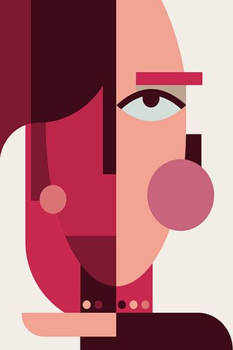 Modern Art! | Mid Century Abstract Wall Art in Red Shades