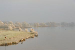 Winterlandschaft im Flussdelta der IJssel bei Kampen