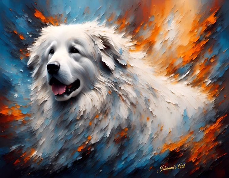 Great Pyrenees Hundekunst | Original Kunstwerk von Johanna&#039;s Art von Johannas Art Creations