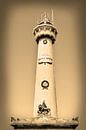 Egmond aan Zee Strand Leuchtturm Sepia von Hendrik-Jan Kornelis Miniaturansicht