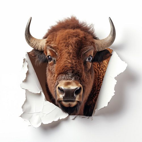 Bison aus der Wand