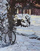 Fiets in de sneeuw