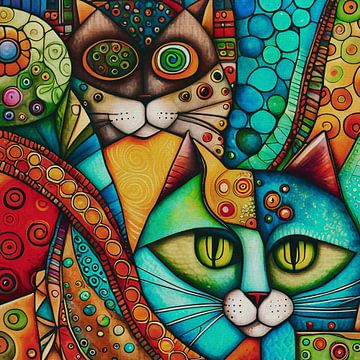 Peintures fantaisistes de chats fous sur Jan Keteleer