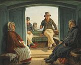 Martinus Rørbye, Reistafereel aan boord van een Nederlandse trawler, 1846 van Atelier Liesjes thumbnail