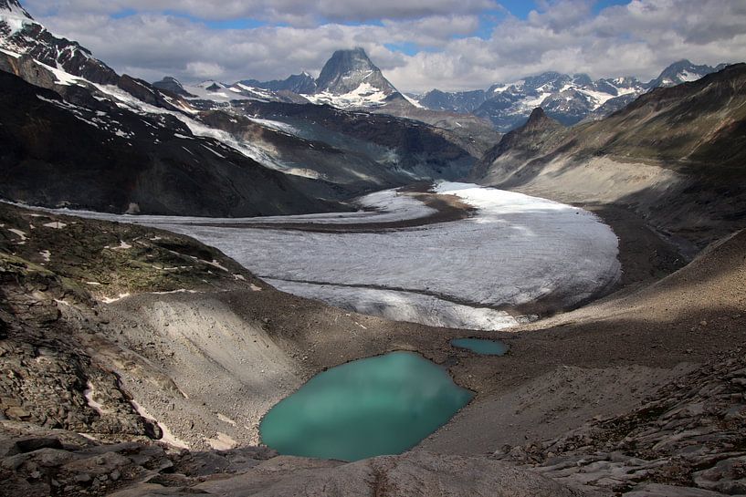 Gornergletsjer en Matterhorn - Wallis - Zwitserland van Felina Photography