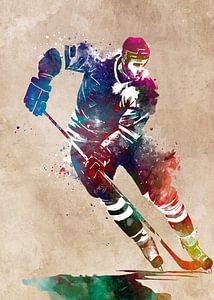 Hockeyspieler Sport Kunst