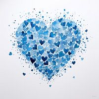 Hearts in blue