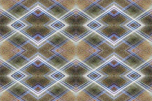 Geometric pattern of diamonds and dots