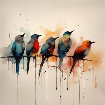 Schilderachtige vogelrust van Lisa Maria Digital Art
