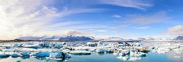 Lagune du glacier de Jökulsárlón en Islande sur Sjoerd van der Wal