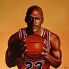 Michael Jordan Painting 2 van Paul Meijering