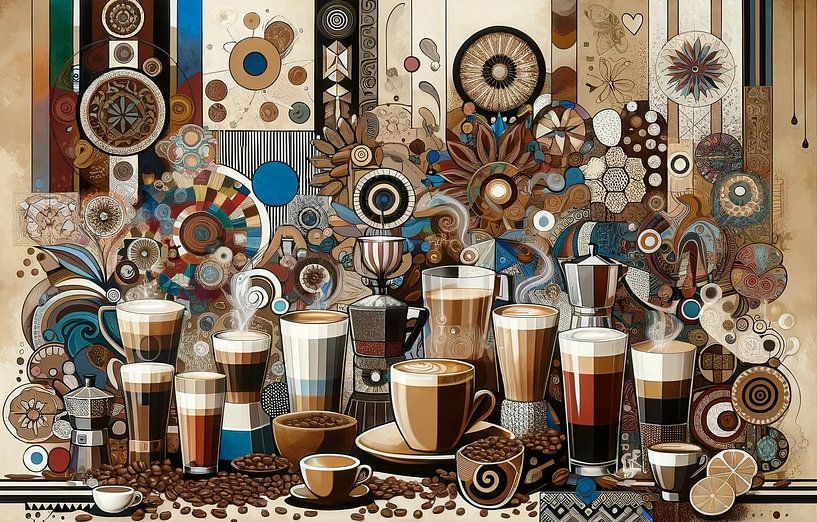Variations de café dans le monde des échantillons par artefacti