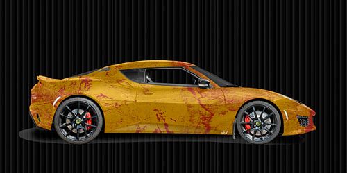 Lotus Evora 400 Art Car in red & brown