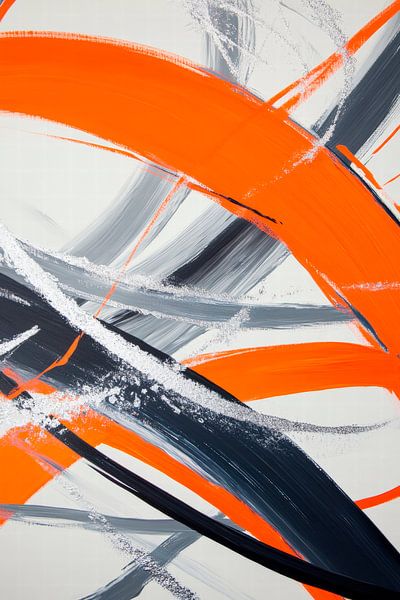 Abstract play of colours in orange and grey by Poster Art Shop
