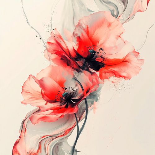 Flowering poppies