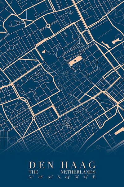 City map The Hague by Walljar