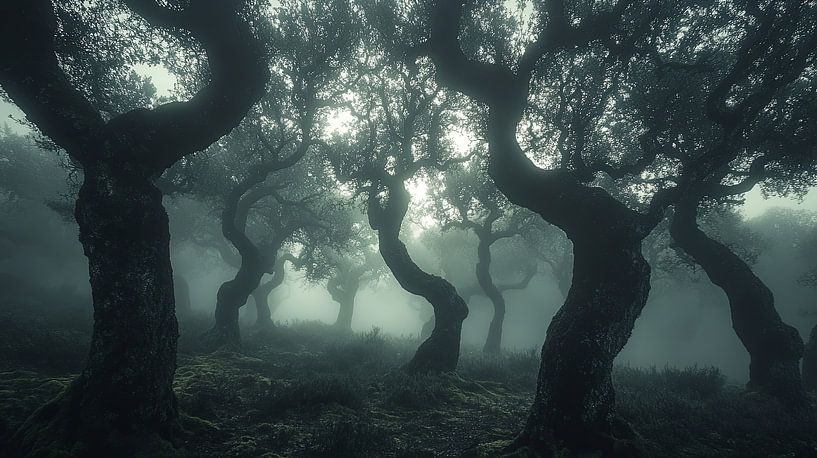 picturesque mystical forest by Egon Zitter