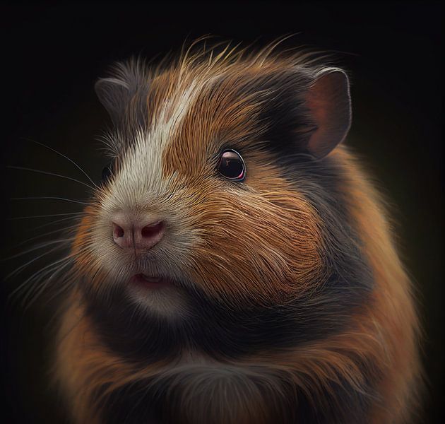 Porträt eines Meerschweinchens Illustration von Animaflora PicsStock