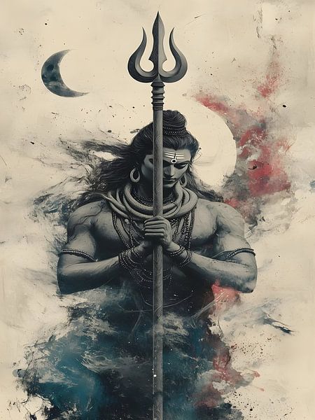 The Strength Of Mahadeva Trisula by Art Kingdom