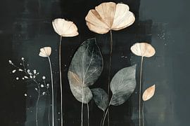 Abstraction botanique, style wabi-sabi et Japandi sur Japandi Art Studio