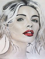 Rote Lippen Frau Gesicht Portrait