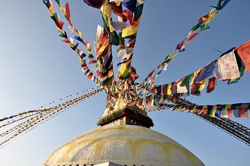 Stupa en gebedsvlaggen in Kathmandu