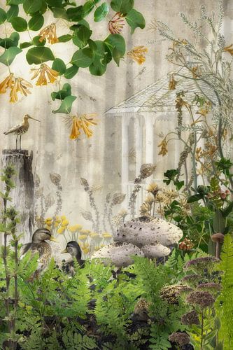 Rustiek bostafereel in de herfst.