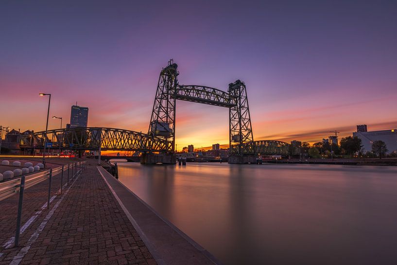 The Hef bridge at sunset, Rotterdam by Gea Gaetani d'Aragona