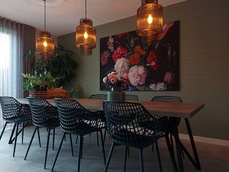 Blumenstrauß in einer Glasvase, Jan Davidsz. de Heem