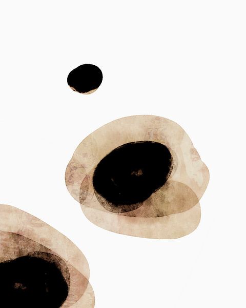 Japandi Zen Neutraal Crème Japan Scandinavië Abstract van Mad Dog Art