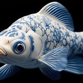 Fisch in Delfter Blau von Bert Nijholt