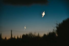 Moon, new moon in Ibiza night by Lisanne Koopmans