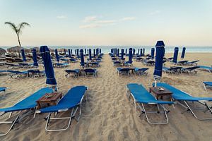 In de rij op het strand, Kefalonia