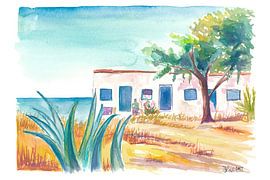 Ein altes Haus am Meer in Stille