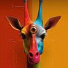 PopArt Metric Gaze – Die vermessene Giraffe von Klaus Tesching - Art-AI