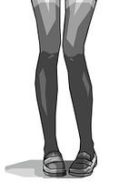 Gray Beautiful Woman's Calf