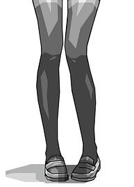 Gray Beautiful Woman's Calf