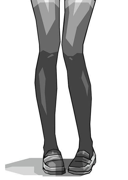 Gray Beautiful Woman's Calf von Rizky Dwi Aprianda