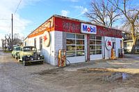 Tankstelle an der Route66 mit 1940er Chevrolet